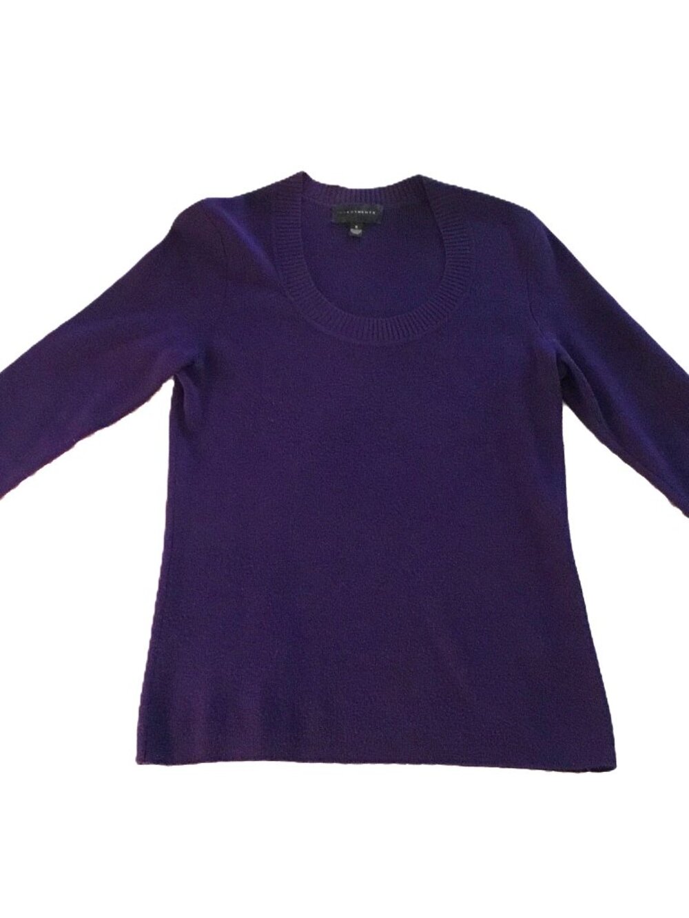 Investments Purple Knit Sweater 3/4 Sleeve‎ Size S